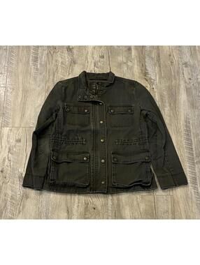 Women's J Crew J.Crew Green Utility Jacket with Multiple Pockets Size Small